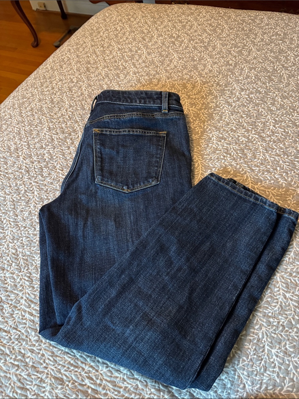 Talbots Women’s  Dark Blue Relaxed Jeans with Contrast Stitching